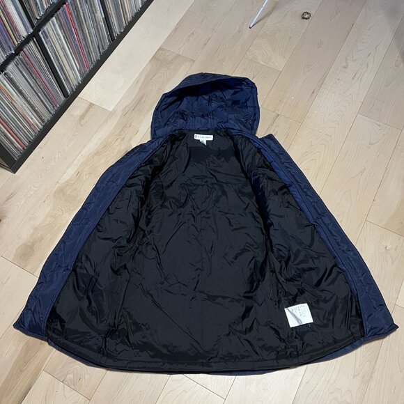 Comme des Garçons SHIRT Hooded Duffle Puffer Coat Jacket Navy - Picture 6 of 8